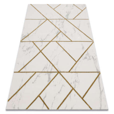 GLAMOUR EMERALD szőnyeg 1012 glamour, elegáns geometriai, márvány krém / arany 180x270 cm lakástextília