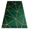GLAMOUR EMERALD szőnyeg 1013 glamour, elegáns geometriai üveg zöld / arany 240x330 cm