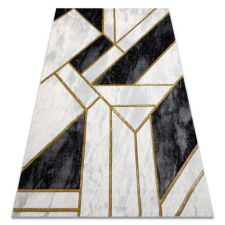 GLAMOUR EMERALD szőnyeg 1015 glamour, elegáns márvány, geometriai fekete / arany 120x170 cm lakástextília