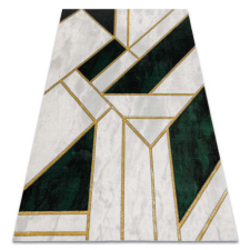 GLAMOUR EMERALD szőnyeg 1015 glamour, elegáns márvány, geometriai üveg zöld / arany 200x290 cm lakástextília