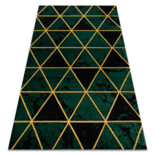 GLAMOUR EMERALD szőnyeg 1020 glamour, elegáns márvány, háromszögek üveg zöld / arany 120x170 cm lakástextília