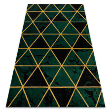 GLAMOUR EMERALD szőnyeg 1020 glamour, elegáns márvány, háromszögek üveg zöld / arany 200x290 cm lakástextília
