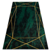 GLAMOUR EMERALD szőnyeg 1022 glamour, elegáns geometriai, márvány üveg zöld / arany 140x190 cm