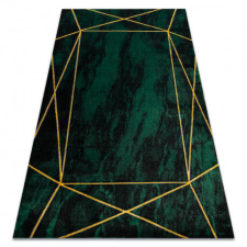 GLAMOUR EMERALD szőnyeg 1022 glamour, elegáns geometriai, márvány üveg zöld / arany 240x330 cm lakástextília