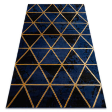 GLAMOUR Kizárólagos EMERALD szőnyeg 1020 glamour, elegáns márvány, háromszögek sötétkék / arany 120x170 cm lakástextília