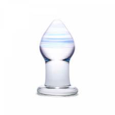 Glas Amethyst Rain - üveg anál dildó (áttetsző lila) műpénisz, dildó