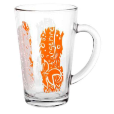 Glasmark Bögre üveg színes gyümölcs dekorral 300ml, 6db-os New 39772 bögrék, csészék