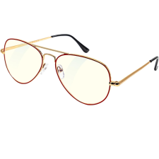 GLASSA Blue Light Blocking Glasses PCG 09, +0,00, piros-arany (8592857093004) napszemüveg