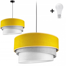 Glimex ABAZUR TRIO mustársárga függőlámpa 1xE27 + ajándék LED izzó világítás