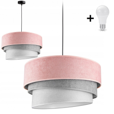 Glimex ABAZUR TRIO rózsaszín függőlámpa 1xE27 + ajándék LED izzó világítás