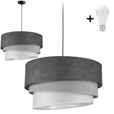 Glimex ABAZUR TRIO szürke függőlámpa 1xE27 + ajándék LED izzó világítás