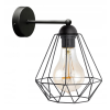 Glimex Diamond fekete fali lámpa 1x E27 + ajándék LED izzó
