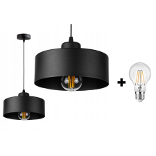 Glimex LAVOR MED állítható függőlámpa fekete 1x E27 + ajándék LED izzó világítás