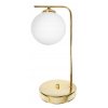 Glimex opál üveg gömb / golyó asztali lámpa 1xE27 LISZ Gold GLIS0072