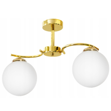 Glimex opál üveg gömb / golyó mennyezeti lámpa 2xE27 LISZ Gold GLIS0083 világítás
