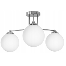 Glimex opál üveg gömb / golyó mennyezeti lámpa 3xE27 LISZ Chrome GLIS0047 világítás