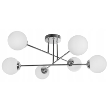 Glimex opál üveg gömb / golyó mennyezeti lámpa 6xE27 LISZ Chrome GLIS0068 világítás