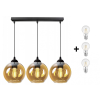 Glimex Orb állítható függőlámpa méz 3x E27 + ajándék LED izzó