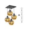 Glimex Orb állítható függőlámpa méz 4x E27 + ajándék LED izzó