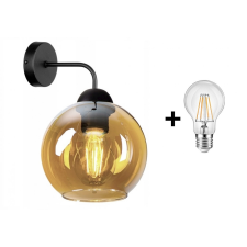 Glimex Orb fali lámpa méz 1x E27 + ajándék LED izzó világítás