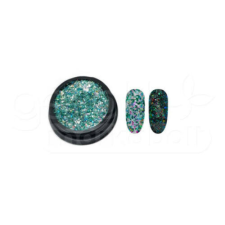 Glitter páva #06 körömdíszítő