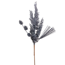  Glitteres ág grafit 68cm dekorációs kellék