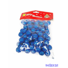  Glitteres golyó díszítő 2cm kb 85db/cs - Kék dekorációs kellék