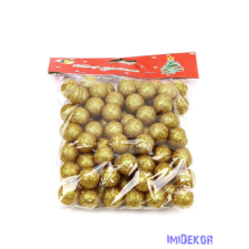  Glitteres golyó díszítő 2cm kb 85db/cs - Óarany dekorációs kellék