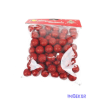  Glitteres golyó díszítő 2cm kb 85db/cs - Piros
