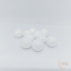  Glitteres golyó - fehér - 1,5 cm