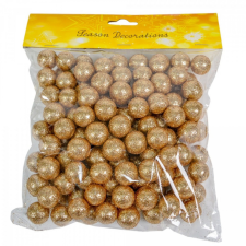  Glitteres hungarocell golyó arany 2cm 30g dekorációs kellék