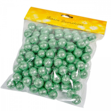 Glitteres hungarocell golyó menta 2cm 30g dekorációs kellék