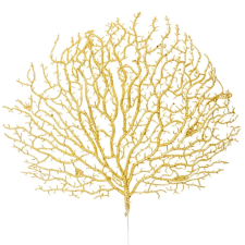  Glitteres legyező ág arany M44cm dekorációs kellék