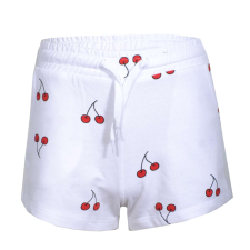 GLO STORY fehér pamut nyári short cseresznye mintás 13 év (158 cm) gyerek nadrág