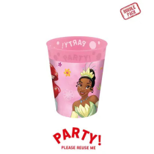 Global Licence Srl 4db újrafelhasználható party pohár 250 ml DISNEY PRINCESS party kellék