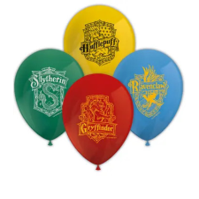 Global Licence Srl 8 nyomtatott latex léggömb HARRY POTTER HOGWARTS HOUSES party kellék