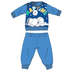 Global Licence Srl Snoopy hosszú vékony baba pizsama - pamut jersey pizsama - világoskék - 80