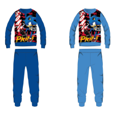 Global Licence Srl Sonic pamut flanel gyerek pizsama - középkék - 116