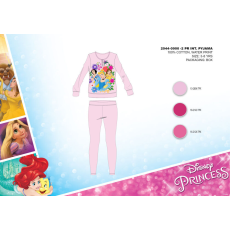 Global Licence Srl Téli pamut interlock gyerek pizsama - Disney Hercegnők - világosrózsaszín - 98