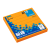 GLOBAL NOTES AMC AG Info Notes önt.jegyzettömb, 75x75mm, 80lap, vonalas, brilliant narancs