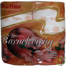 Globál Pack Müller WC Papír Barackvirág 4 tekercses, 3 rétegű / 1db higiéniai papíráru