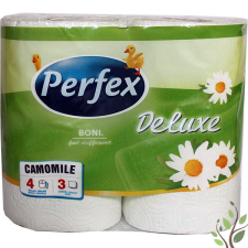 Globál Pack Perfex Deluxe Wc papír kamilla 4 tekercs, 3 rétegű / 1db higiéniai papíráru