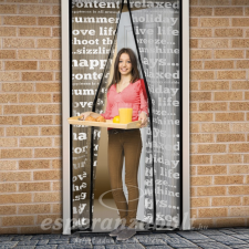 Globiz international Szúnyogháló függöny ajtóra 100x210cm feliratos szúnyogháló