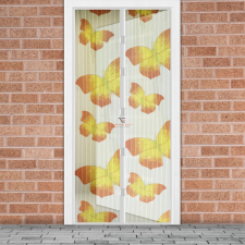 Globiz international Szúnyogháló függöny ajtóra mágneses 100 x 210 cm Sárga pillangós szúnyogháló