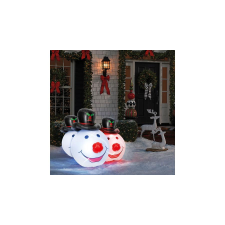 Globiz Karácsonyi LED-es felfújható hóemberfej piros/kék 58741A karácsonyi dekoráció