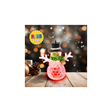 Globiz Karácsonyi LED-es hóember zöld RGB 9x8x5 cm 58978B karácsonyi dekoráció