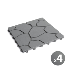 Globiz Kerti járólap - kőmintás - műanyag - szürke - 4 db / csomag járólap