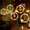 Globiz LED-es fényfüggöny - mikulás - 1,8 x 0,5 m - 125 melegfehér LED