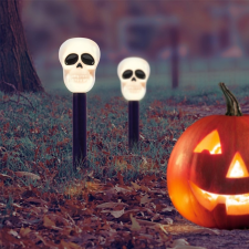 Globiz Led-es szolár lámpa - halloween - koponya kültéri világítás
