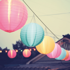 Globiz Szolár lampion 3 színben 28 cm kültéri világítás